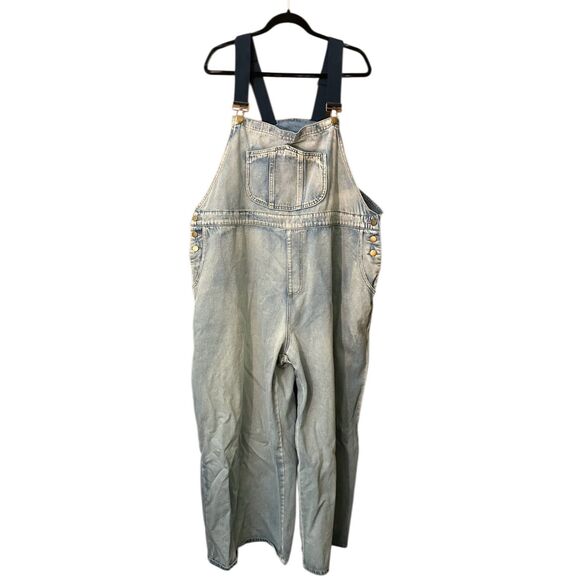 NWT Cider wide leg high rise denim overalls - Picture 2 of 7